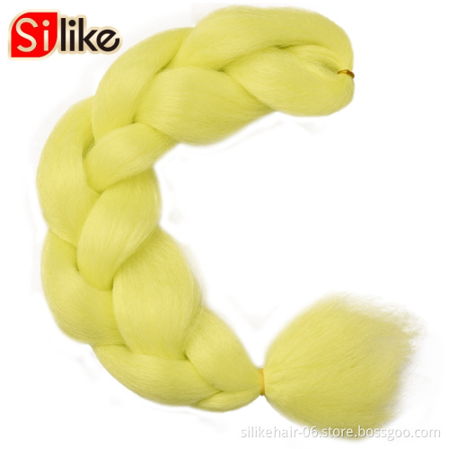 Wholesale Jumbo Braids Hairstyles Cheap Price 100g 24" Ombre Glowing Hair in the Darkness Synthetic Crochet Hair Extensions